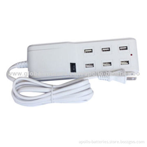 Six-port USB 7.1A APL-USB603 Charger for iPad, iPod, Mobile Phone, Laptop and Camera